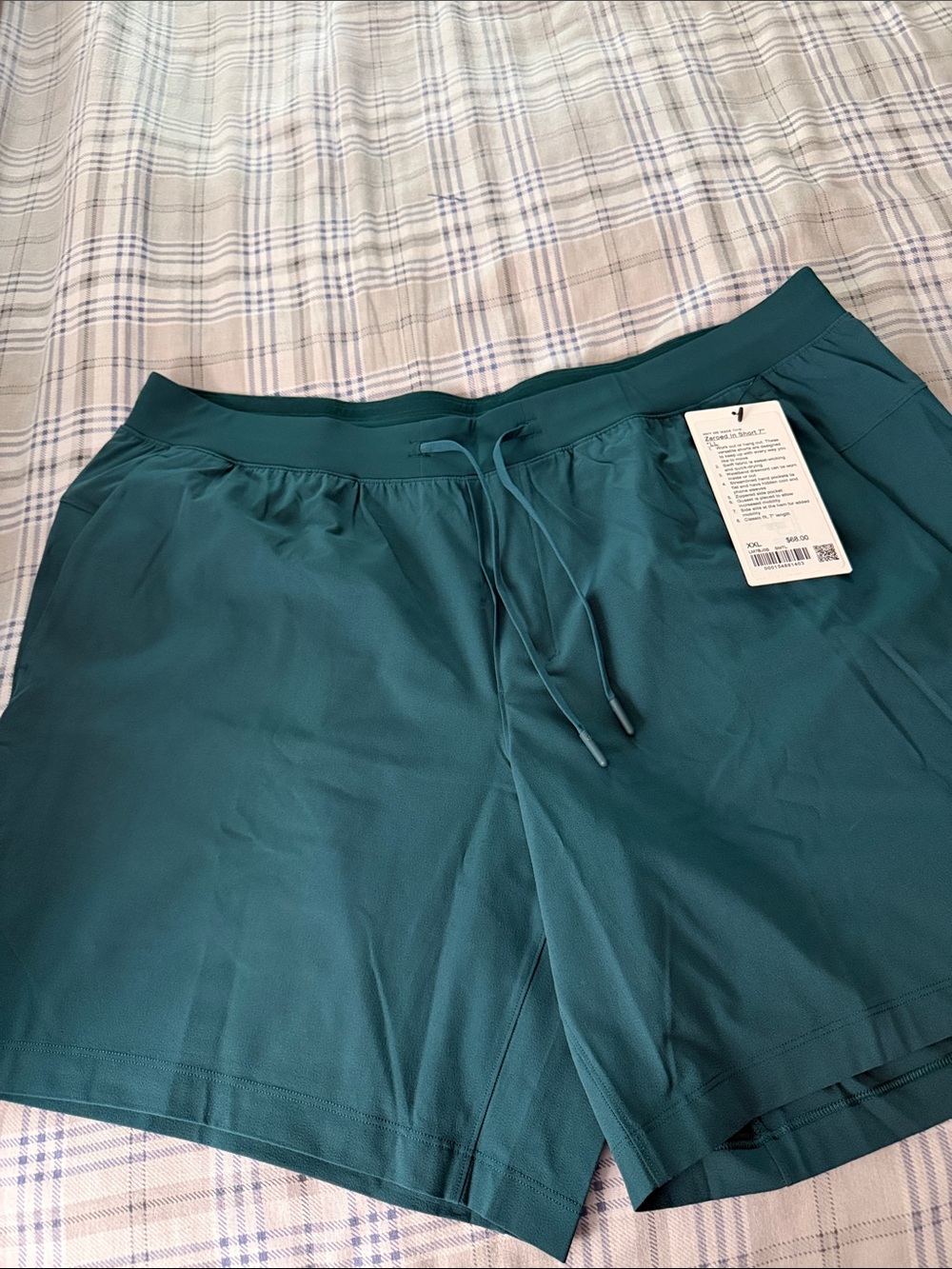 lululemon Teal-Green Athletic Shorts XXL with Drawstring 7” - Picture 4 of 13
